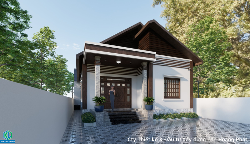 Công trình nhà vườn 1 tầng, 200m2, lắp ghép Bê tông nhẹ EPS tại Cẩm Khê, Phú Thọ 